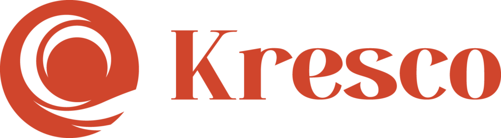 The Kresco logo, proudly associated with Abc Distributor, features a circular swirl graphic on the left and the word Kresco in bold, orange serif font on the right.
